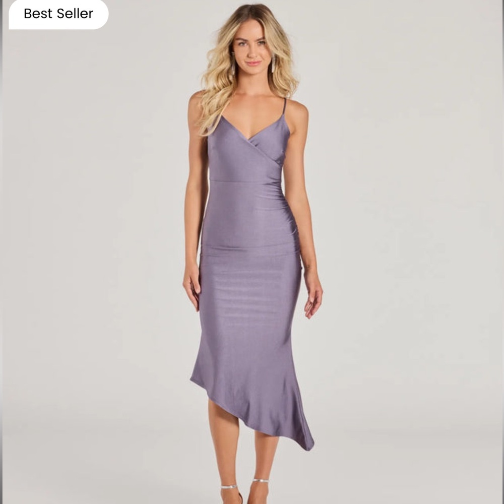 Elegant Slate Purple Dress